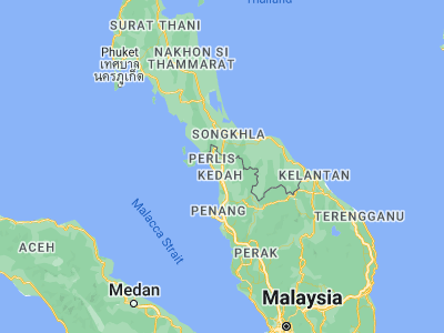 Map showing location of Jitra (6.26812, 100.42167)