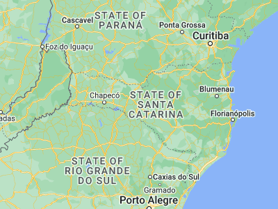 Map showing location of Joaçaba (-27.17806, -51.50472)