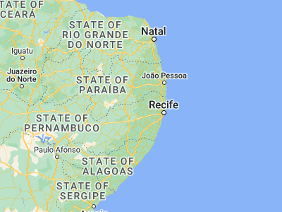Map showing location of João Alfredo (-7.85583, -35.58833)