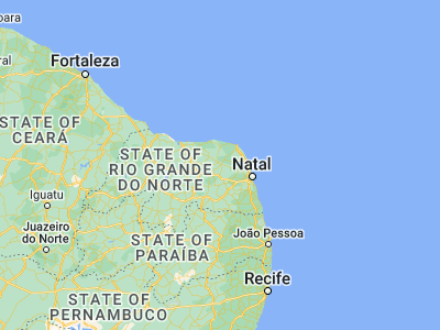 Map showing location of João Câmara (-5.5375, -35.81972)