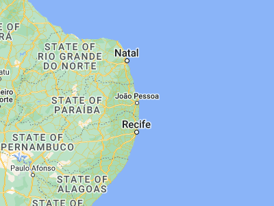 Map showing location of João Pessoa (-7.115, -34.86306)