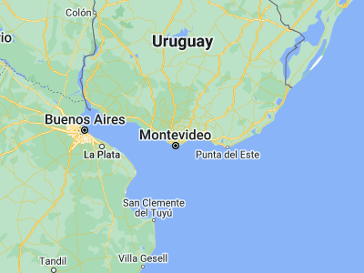 Map showing location of Joaquín Suárez (-34.73361, -56.03667)
