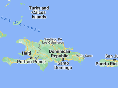 Map showing location of Joba Arriba (19.56667, -70.26667)