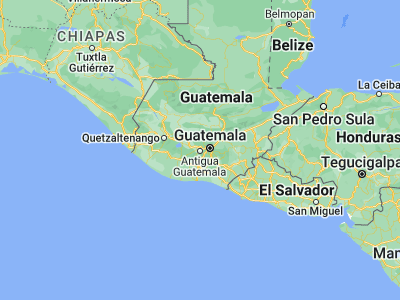 Map showing location of Jocotenango (14.58194, -90.74361)