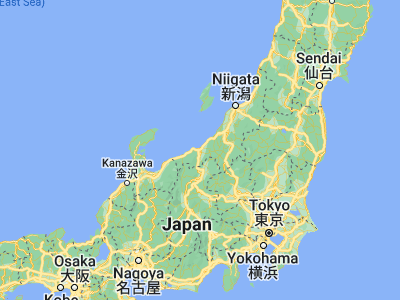 Map showing location of Jōetsu (37.14828, 138.23642)