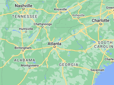 Map showing location of Johns Creek (34.02893, -84.19858)