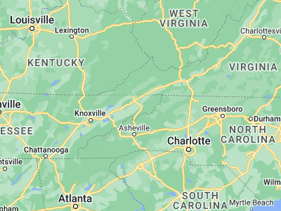 Map showing location of Johnson City (36.31344, -82.35347)