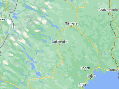 Map showing location of Jokkmokk (66.60665, 19.82324)