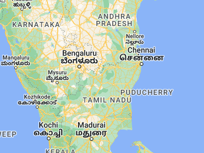 Map showing location of Jolārpettai (12.56667, 78.58333)