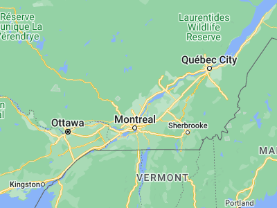 Map showing location of Joliette (46.01677, -73.44915)