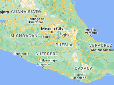 Map showing location of Jonacatepec de Leandro Valle (18.68308, -98.80302)
