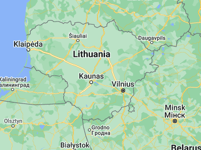 Map showing location of Jonava (55.08333, 24.28333)