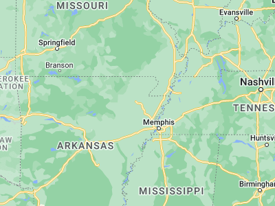 Map showing location of Jonesboro (35.8423, -90.70428)