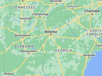 Map showing location of Jonesboro (33.5215, -84.35381)