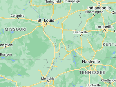 Map showing location of Jonesboro (37.45172, -89.26814)