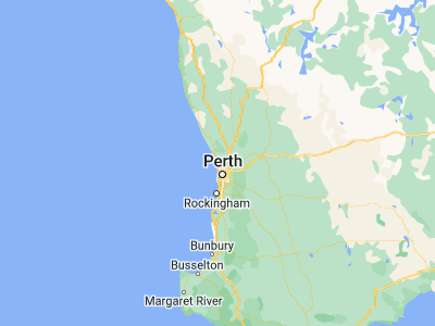 Map showing location of Joondalup (-31.74445, 115.76835)