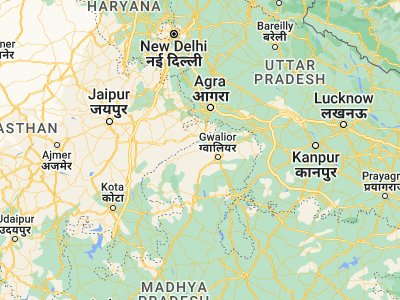 Map showing location of Jora (26.34209, 77.8092)