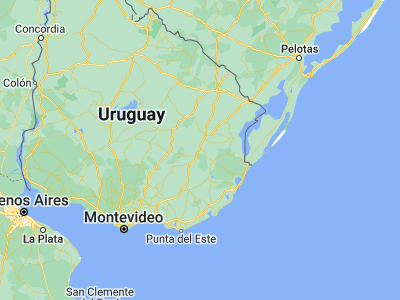 Map showing location of José Pedro Varela (-33.45, -54.53333)