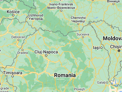 Map showing location of Josenii Bârgăului (47.21667, 24.68333)