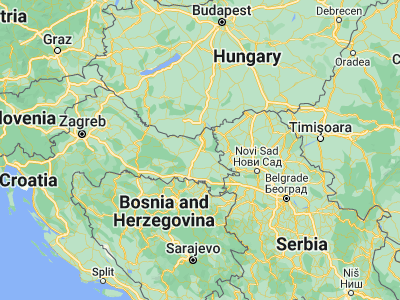 Map showing location of Josipovac (45.58278, 18.58139)