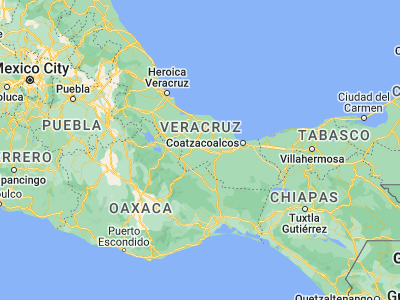 Map showing location of Juan Rodríguez Clara (17.98333, -95.40833)