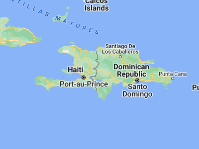 Map showing location of Juan Santiago (18.70342, -71.58971)