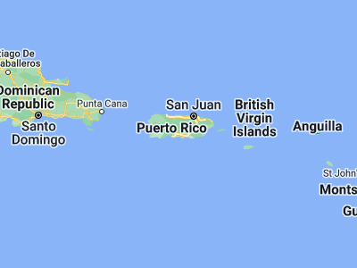 Map showing location of Juana Díaz (18.05246, -66.50656)
