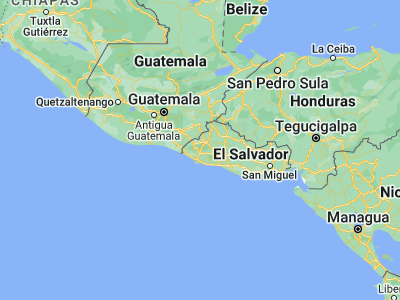 Map showing location of Juayúa (13.84139, -89.74556)