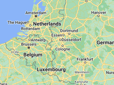 Map showing location of Jüchen (51.1, 6.5)