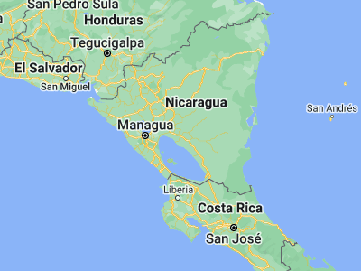 Map showing location of Juigalpa (12.10629, -85.36452)