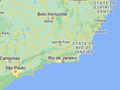 Map showing location of Juiz de Fora (-21.76417, -43.35028)