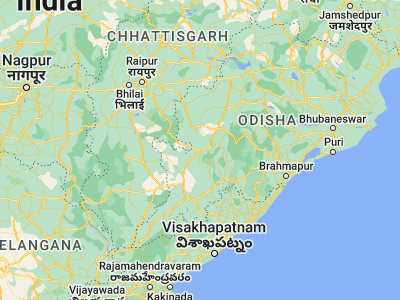 Map showing location of Jūnāgarh (19.86667, 82.93333)