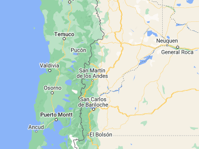 Map showing location of Junín de los Andes (-39.95043, -71.06936)