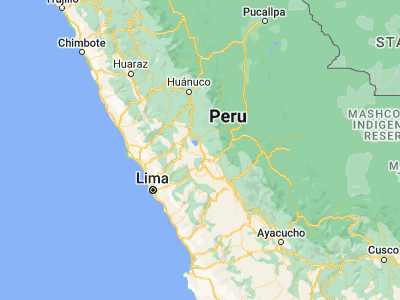 Map showing location of Junín (-11.15889, -75.99306)