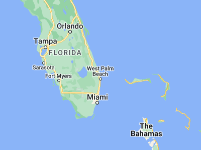 Map showing location of Juno Beach (26.87978, -80.05337)
