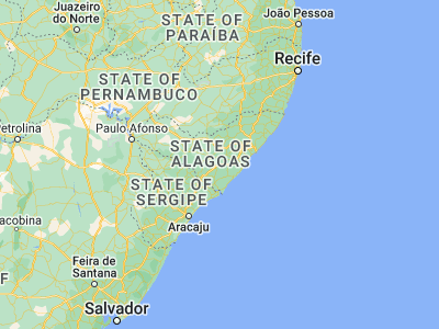 Map showing location of Junqueiro (-9.92528, -36.47583)