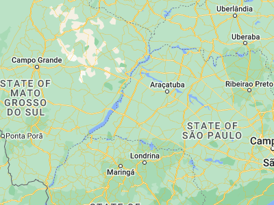 Map showing location of Junqueirópolis (-21.51472, -51.43361)