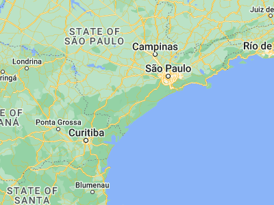Map showing location of Juquiá (-24.32083, -47.63472)