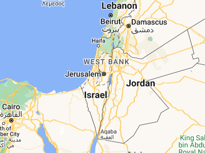 Map showing location of Jūrat ash Sham‘ah (31.65051, 35.17001)