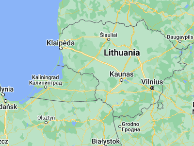 Map showing location of Jurbarkas (55.07778, 22.76639)