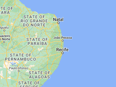 Map showing location of Juripiranga (-7.37333, -35.23806)