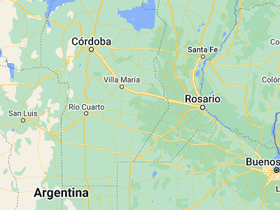Map showing location of Justiniano Posse (-32.88411, -62.67788)