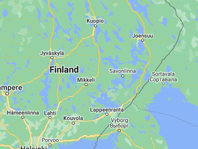 Map showing location of Juva (61.9, 27.85)