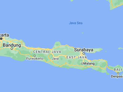 Map showing location of Juwana (-6.715, 111.1514)