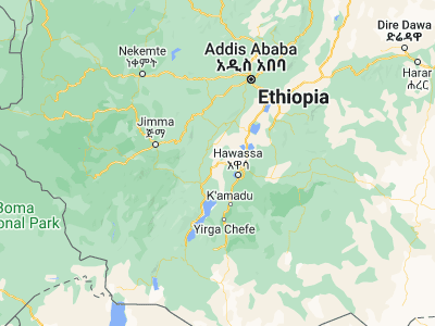 Map showing location of K’olīto (7.31667, 38.08333)