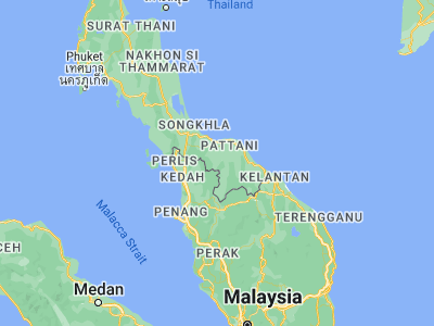Map showing location of Ka Bang (6.41536, 101.05456)