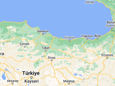 Map showing location of Kabataş (40.75, 37.45)
