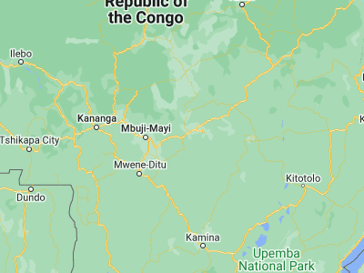 Map showing location of Kabinda (-6.13333, 24.48333)