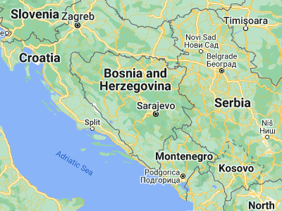 Map showing location of Kačuni (44.06433, 17.93894)