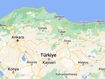Map showing location of Kadışehri (39.99568, 35.79193)